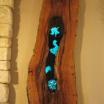 Mesquite sculpture 3, turquoise $1500.